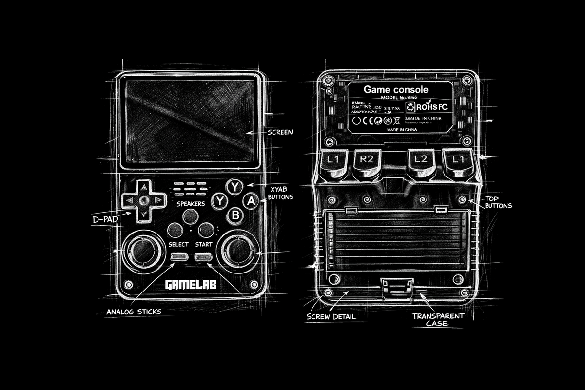 GameLab console sketch diagram